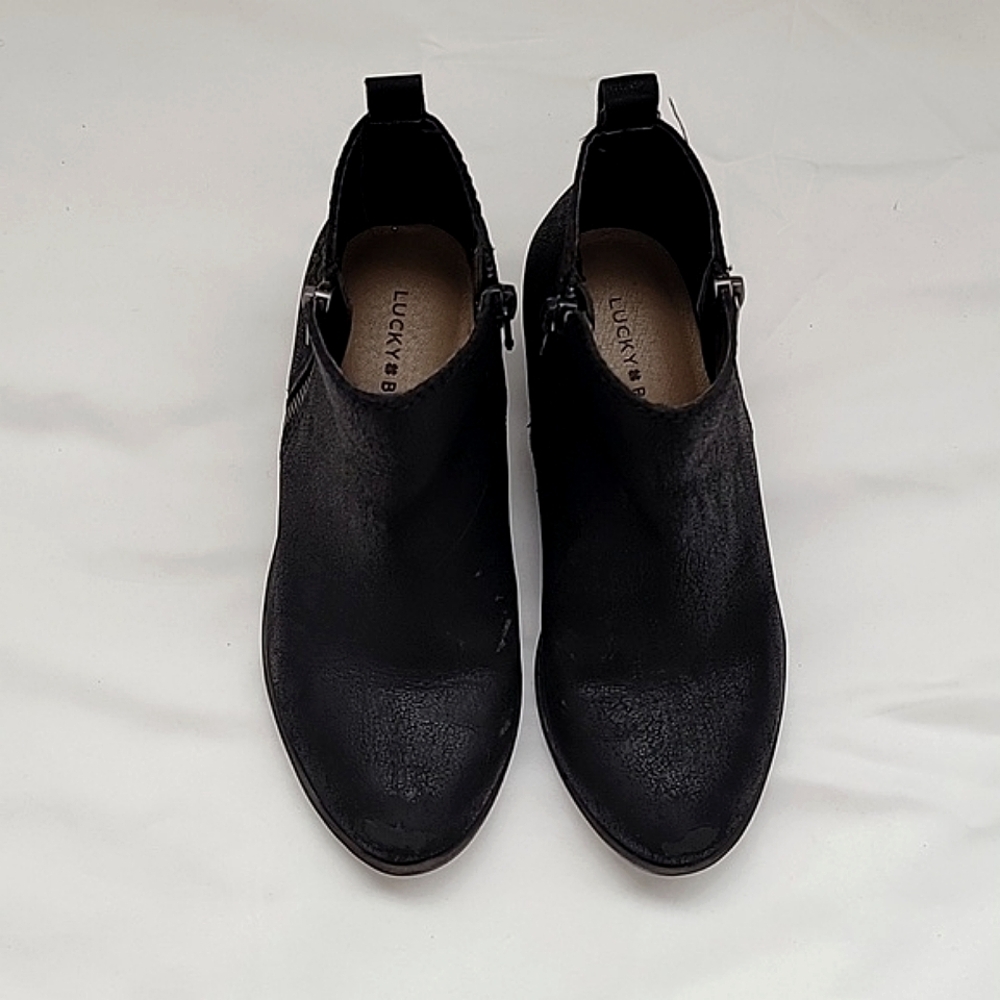 Lucky Brand black ankle boots w/side zippers. SIZE 13 for girls. - Picture 3 of 15